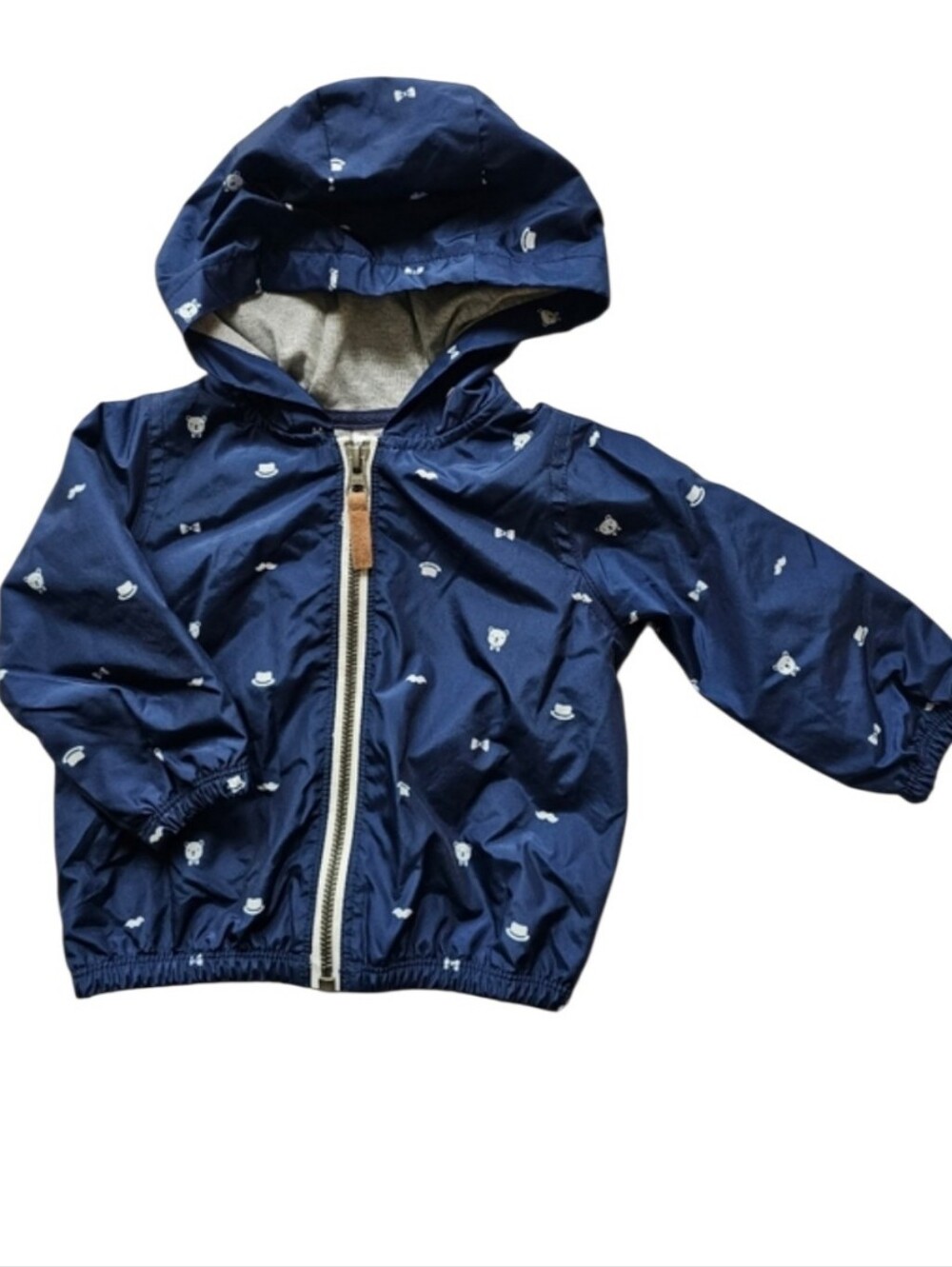 Carter's Baby Boy Navy Blue‎ Jacket Fedora Mustache Bow Tie Size 9 Mos